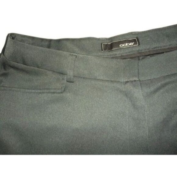oobe Pants Womens Plus Size 28 x 31" Gray Flat Front straight leg Uniform Work - Picture 3 of 9